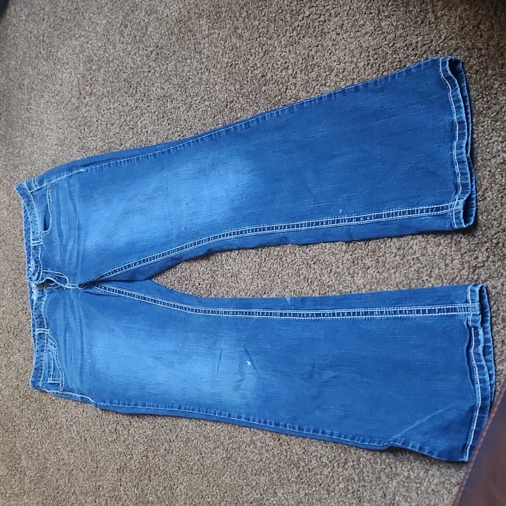 Maurices Original Boot Cut Stretch Blue Jeans Mid-rise Size 13/14 Long